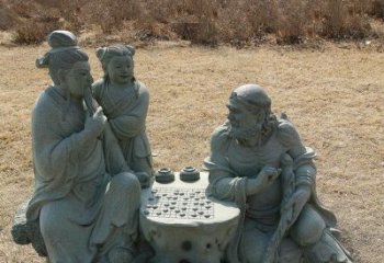 泰州八仙下棋铜雕塑