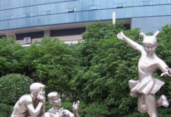泰州优质不锈钢学生人物雕塑