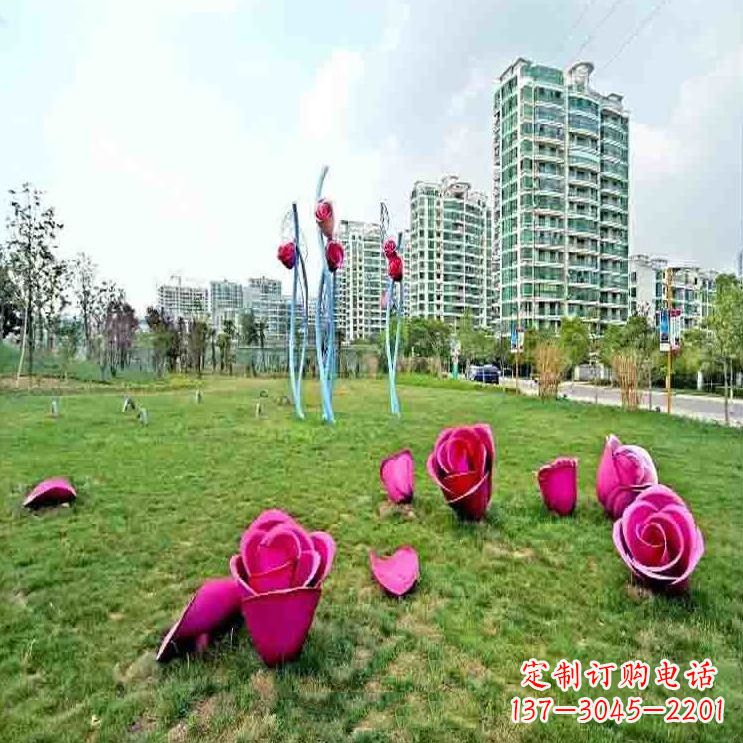 泰州中领雕塑不锈钢玫瑰雕塑