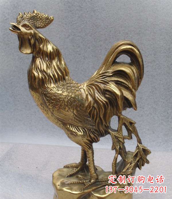 泰州经典公鸡铜雕
