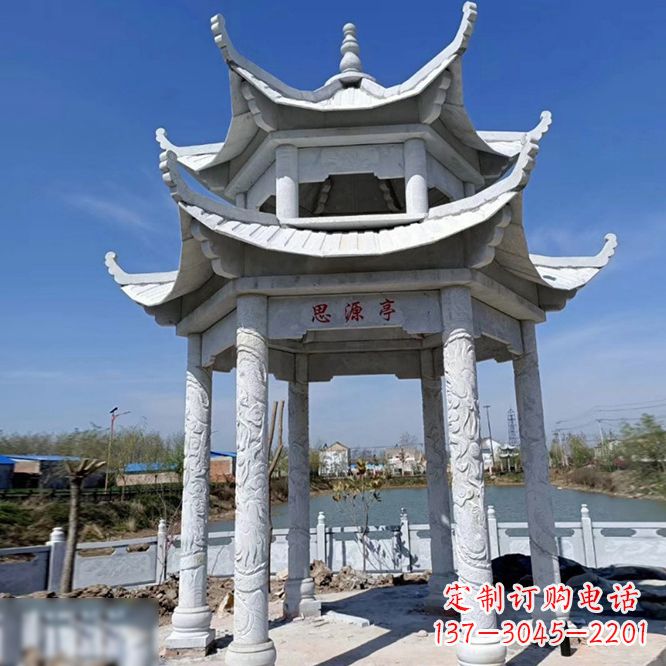 泰州公园大理石凉亭