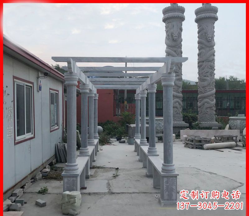 泰州公园大理石石雕长廊 (3)