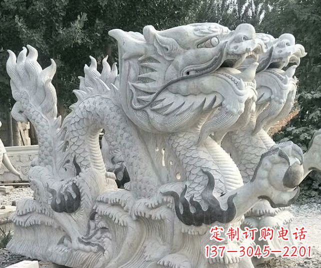 泰州优雅古典大理石生肖龙雕塑
