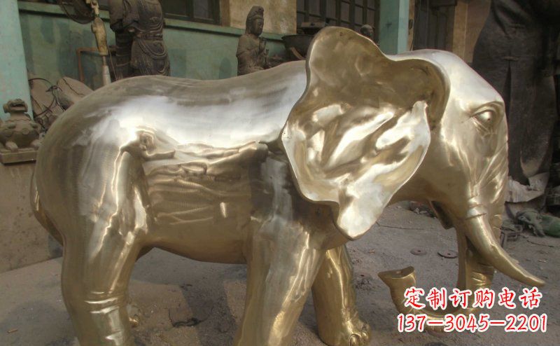 泰州中领雕塑精美的大象铜雕