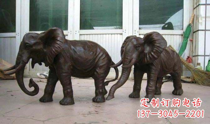 泰州传统文化雕塑雕刻大象招财神像