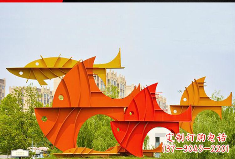 泰州大型不锈钢鲤鱼雕塑