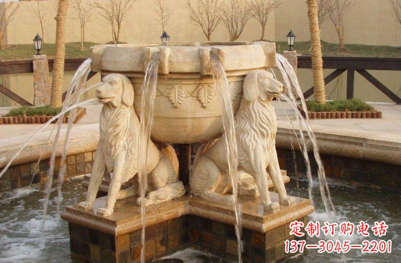 泰州喷泉狗石雕