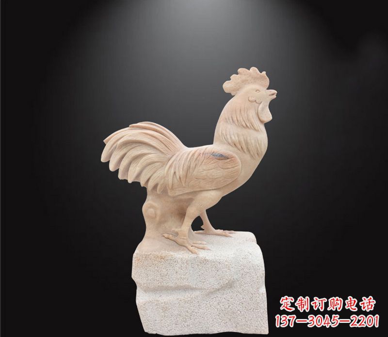 泰州公园动物公鸡石雕