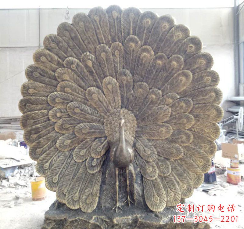 泰州艺术设计精美铜孔雀雕塑