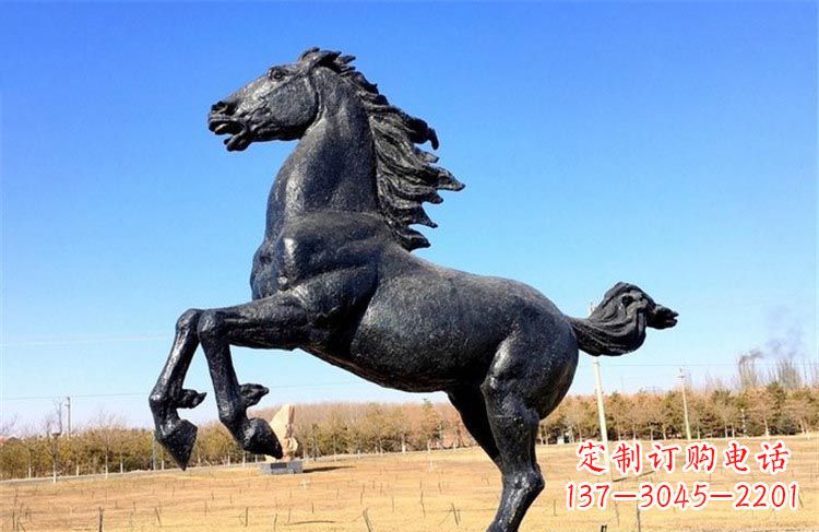 泰州公园动物立马铜雕