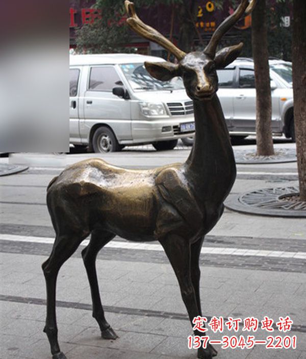 泰州高品质鹿铜雕塑,给室内外环境带来新气象