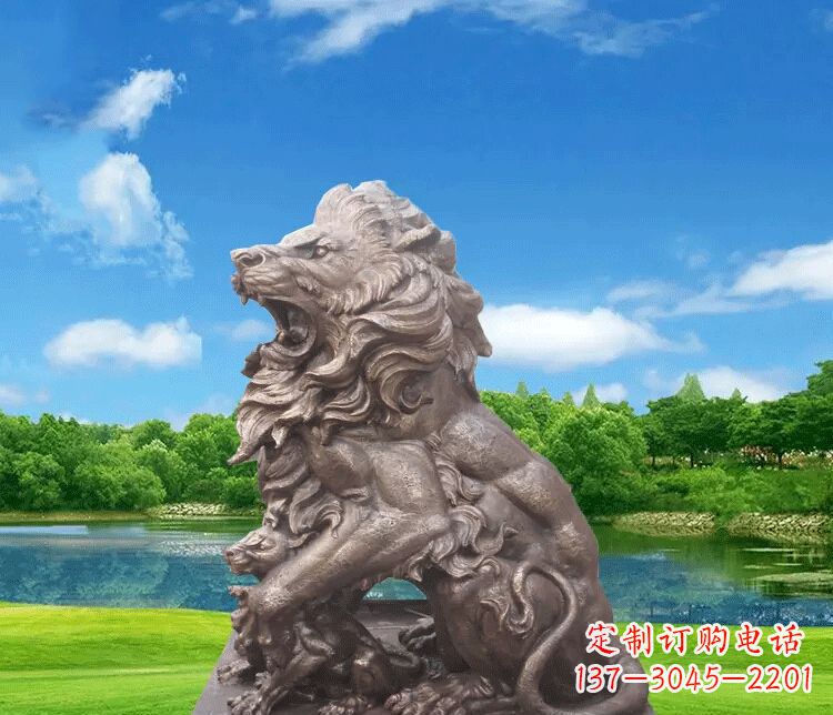 泰州高贵雄毅的狮子铜雕
