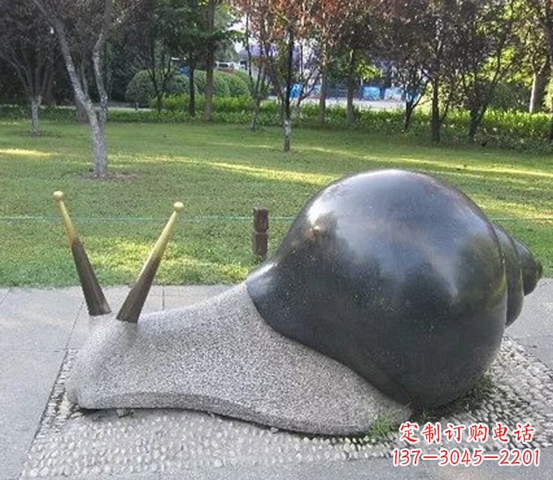 泰州中领雕塑专业定制可爱蜗牛石雕