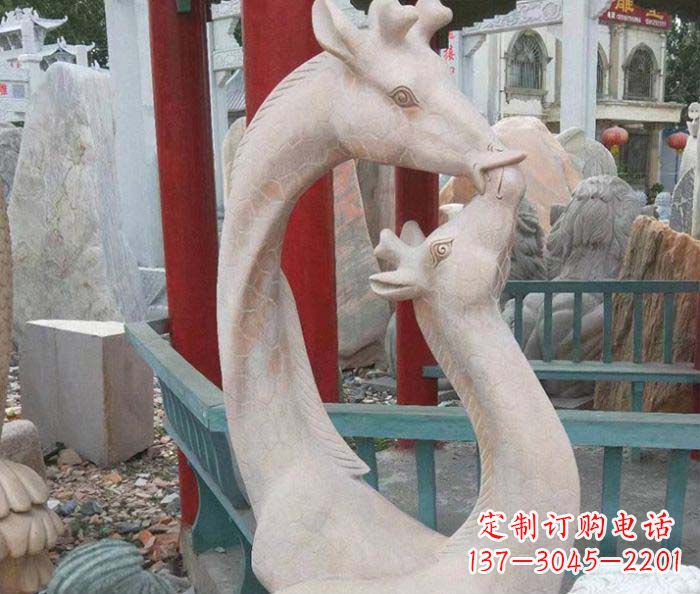 泰州中领雕塑-母子鹿动物石雕