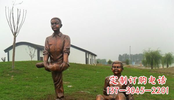 泰州公园儿童嬉戏人物铜雕