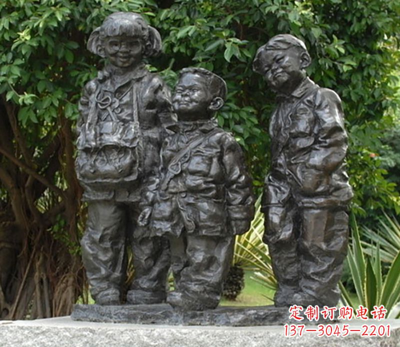 泰州中领雕塑可爱儿童铜雕欣赏