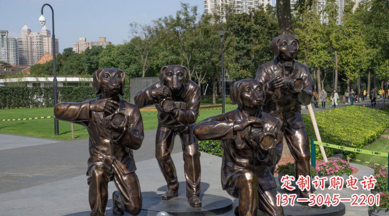 泰州公园装饰雕塑——可爱活泼的狗雕塑