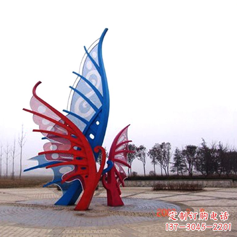 泰州公园广场不锈钢景观蝴蝶景观雕塑