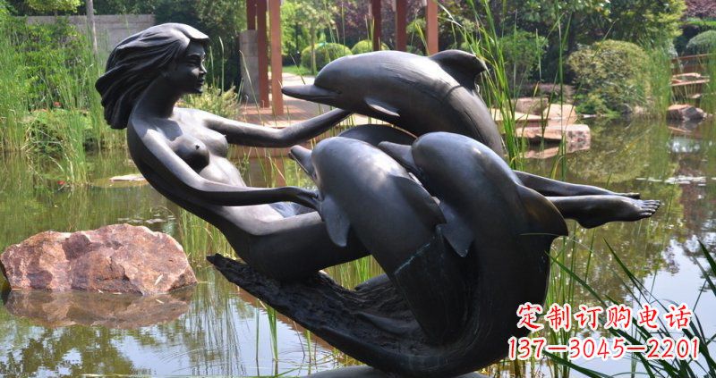 泰州唯美风格海豚铜雕