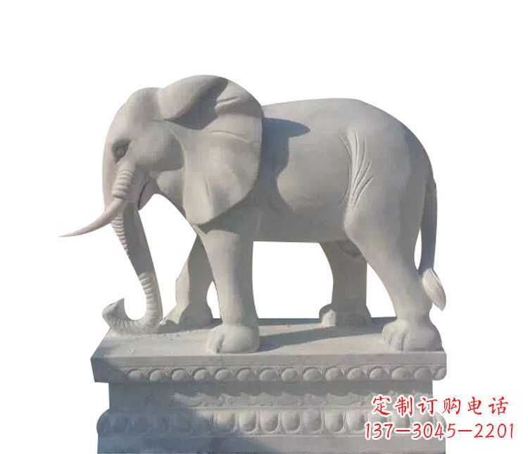 泰州优质汉白玉大象动物石雕