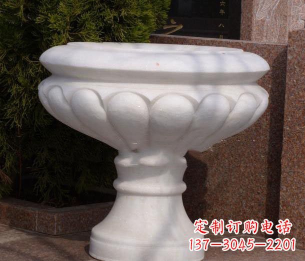 泰州中领雕塑——汉白玉花盆石雕
