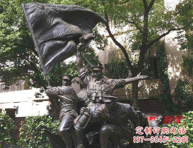 泰州中领雕塑纪念红军战斗的铜雕塑