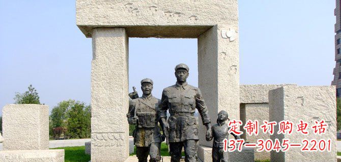 泰州公园红军人物铜雕 (2)