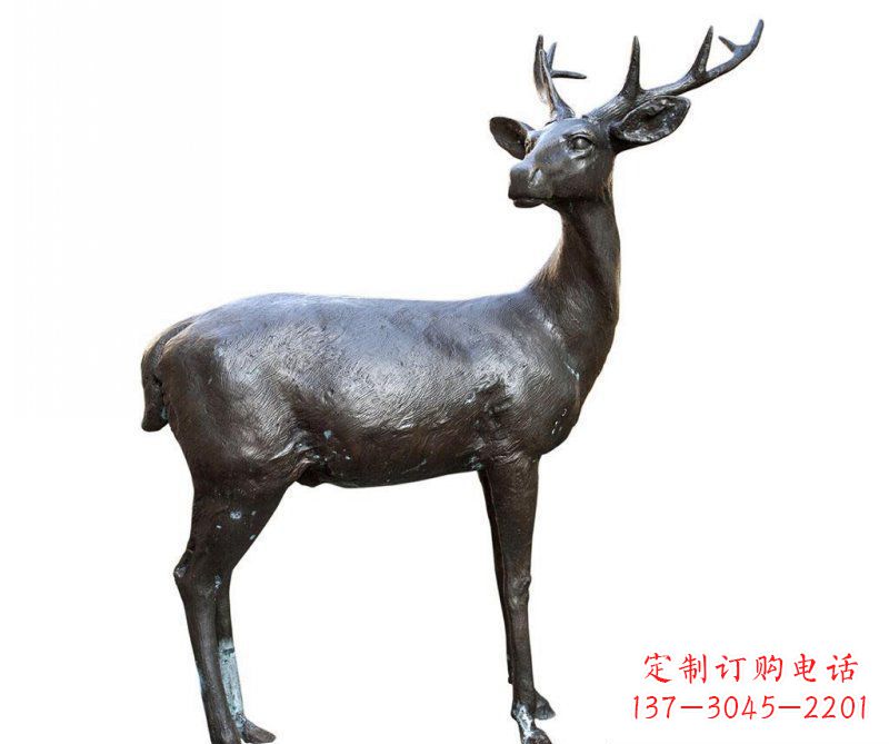 泰州铜雕回头鹿动物雕塑