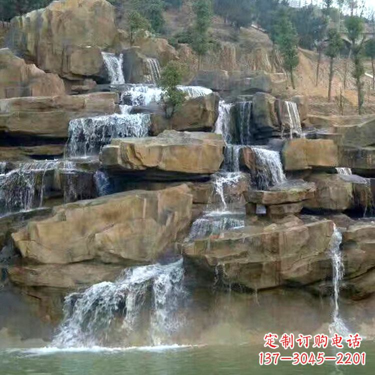泰州中领雕塑公园假山流水景观雕塑
