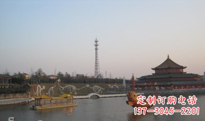 泰州公园金鱼动物铜雕