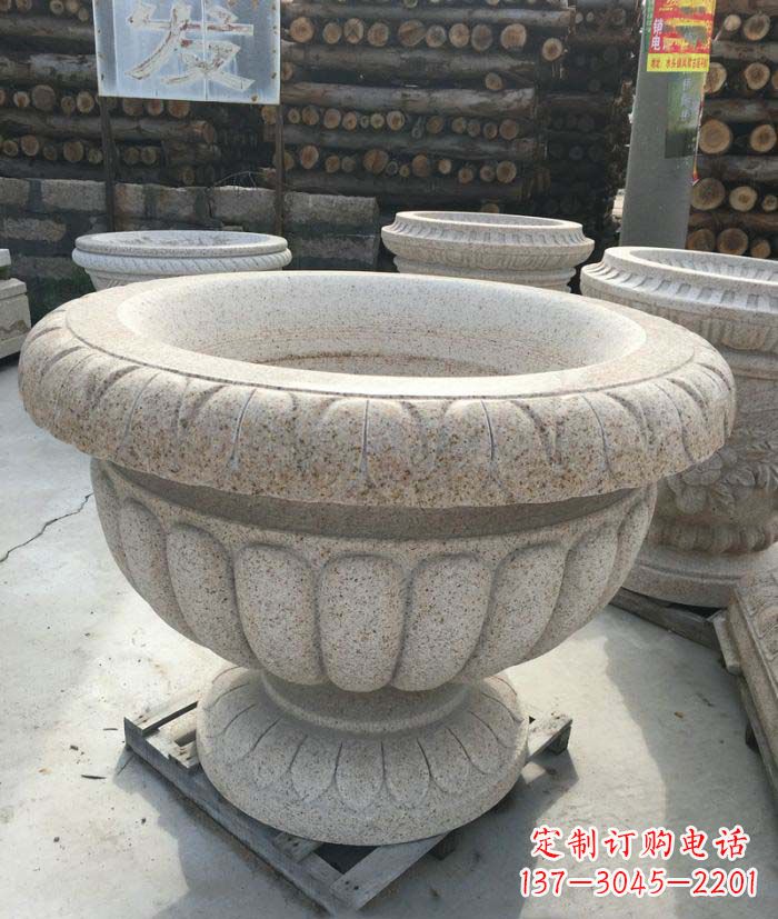 泰州高质量大理石花盆石雕