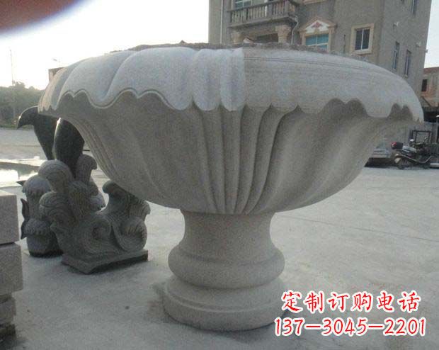 泰州高端大理石花盆雕塑