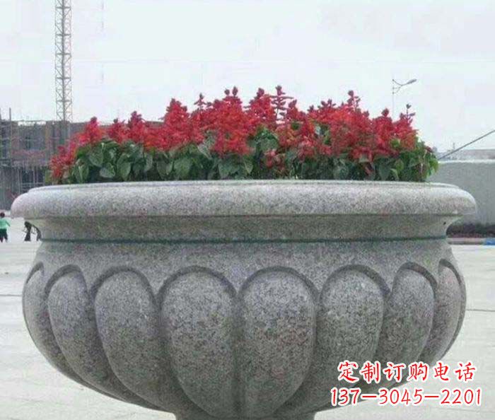 泰州精美大理石花盆雕塑