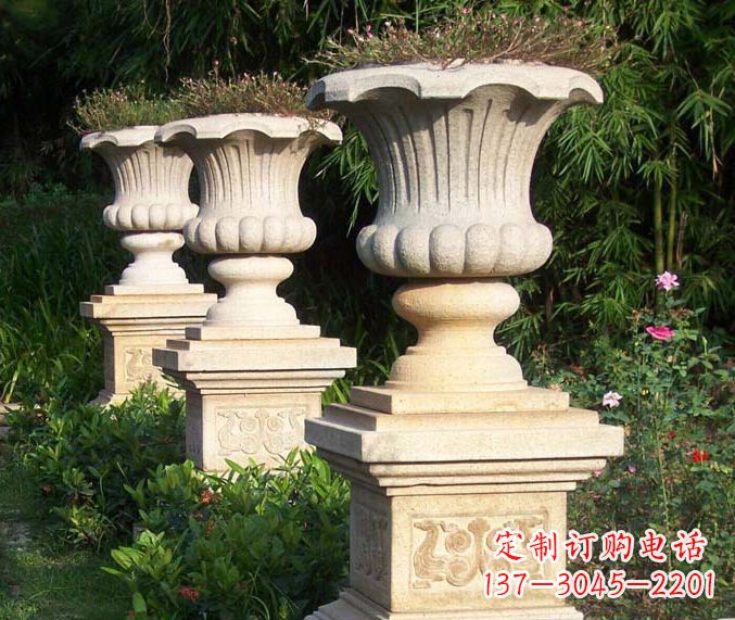 泰州高质量大理石花盆石雕