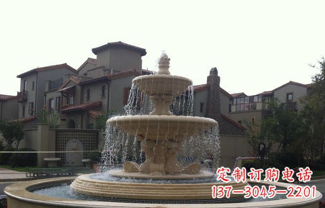泰州公园景观大理石喷泉石雕 (3)