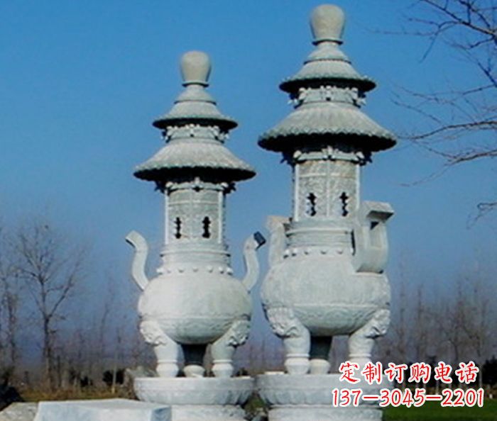 泰州公园景观仿古石雕香炉