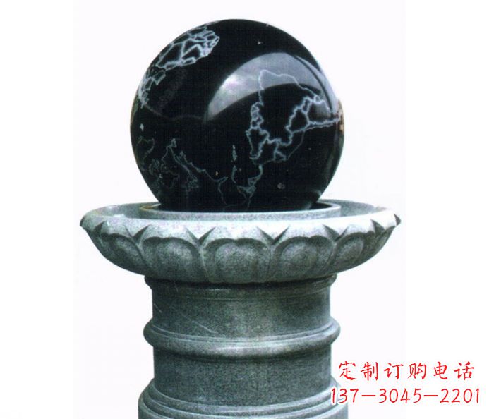 泰州公园景观风水球喷泉石雕 (3)
