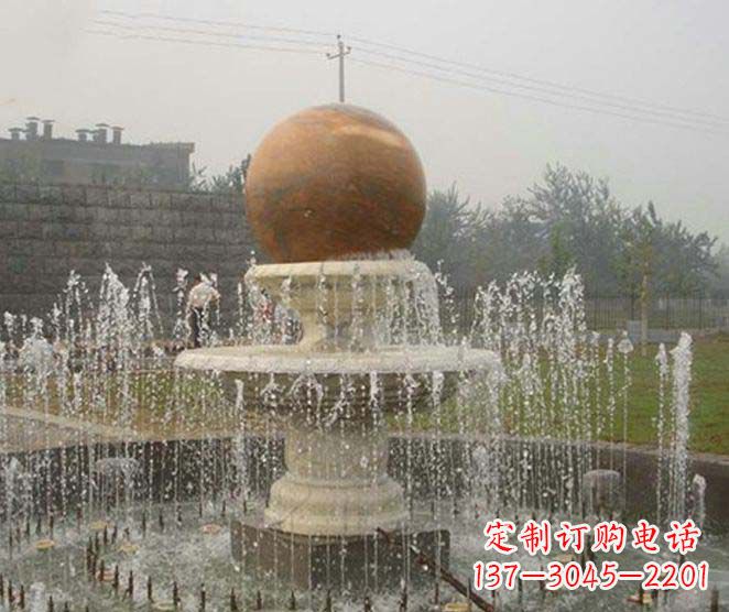 泰州公园景观风水球喷泉石雕