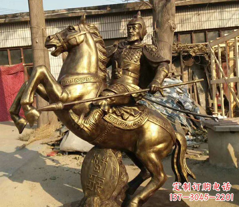 泰州公园景观将军骑马铜雕
