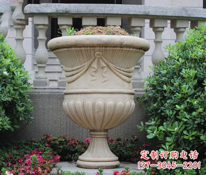 泰州公园景观欧式花盆石雕