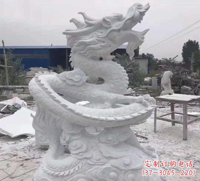 泰州精美盘龙石雕塑