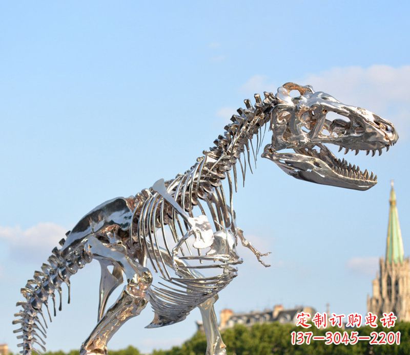 泰州公园恐龙雕塑不锈钢