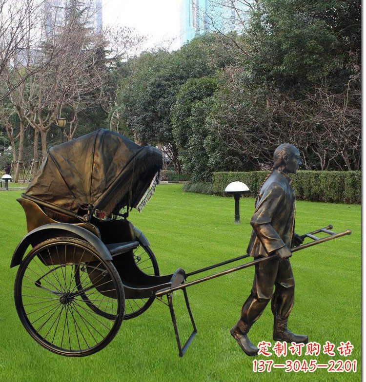 泰州艺术纪念·传统文化·黄包车雕塑