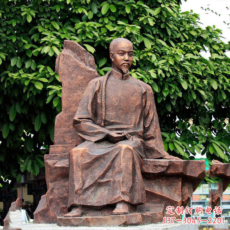 泰州清朝名人叶天士纯铜雕像