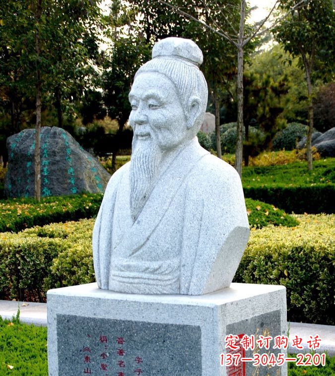 泰州以历史名人头像捕捉历史文脉——由中领雕塑定制的王献之石雕头像