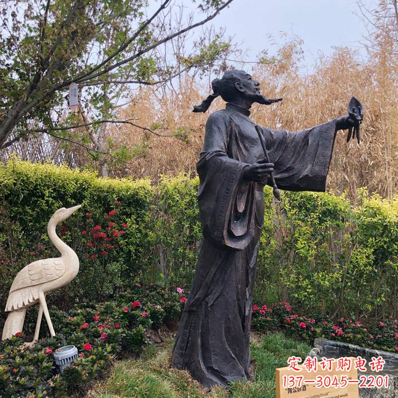 泰州中领雕塑陶渊明铜雕像