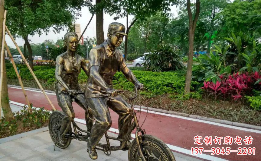 泰州集休闲、健身、艺术於一体的自行车雕塑