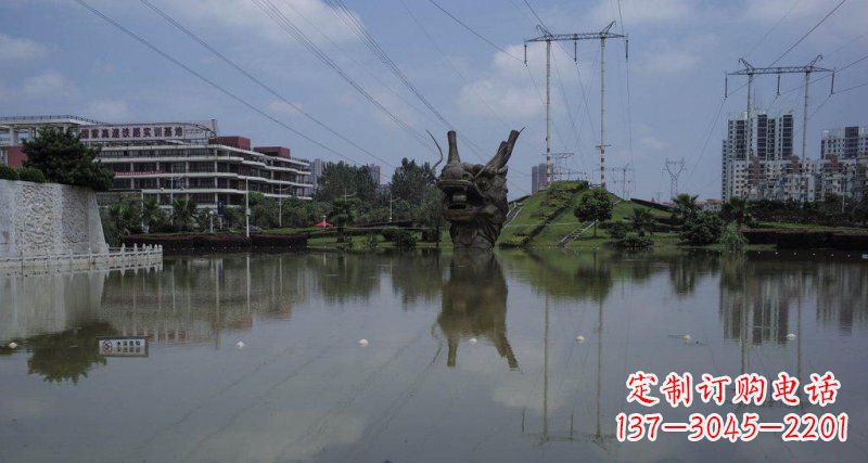 泰州公园龙头景观铜雕