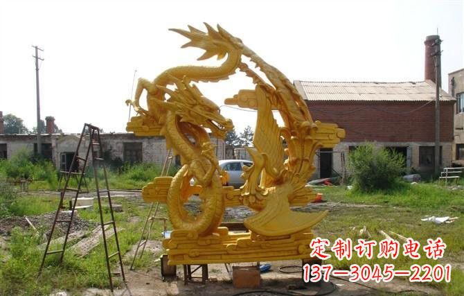 泰州产品名称“象征吉祥,唤醒美好——中领雕塑铜雕龙凤呈祥”