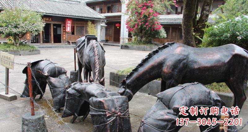 泰州公园马动物铜雕 (7)
